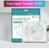 KN95 - antibacterial face / mouth protective masks - 4-layer - air valve - reusable - 10 - 20 - 50 - 100 piecesMouth masks