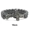 Vintage - braided viking bracelets - silver - camouflageBracelets