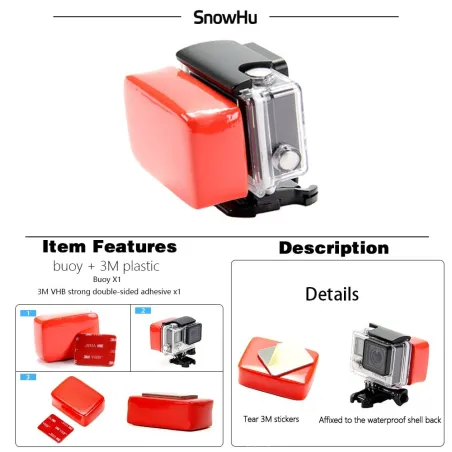 Gopro Float - Floaty Box - 3M Adhesive - Anti Sink - Gopro Hero 8 - 7 - 6 5Accessories