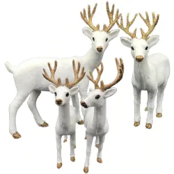 Christmas decoration - white reindeer - deerChristmas