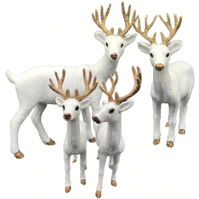 Christmas decoration - white reindeer - deerChristmas
