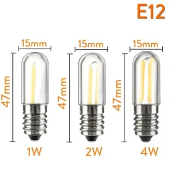 E14 - E12 - 1W - 2W - 4W - COB - LED - mini bulb - dimmable - for fridge - freezerE14