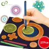 Spirograph drawing - interlocking gears wheels - painting / drawing accessories - educational toy - 22 piecesEducational