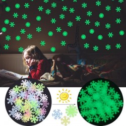 Luminous Christmas snowflakes - wall sticker - 50 pieces