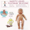 Realistic newborn - baby girl - soft silicone doll - 41cm - 2000gEducational
