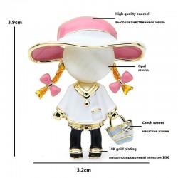 Carry Bag Girl - BroochesBrooches