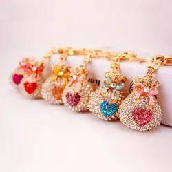 Lucky Money Bag - Keychain - Heart ShapedBags