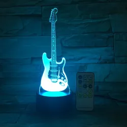 Remote Guitar Night Light - 3D - LED Lamp - 7 ColorsLights & lighting