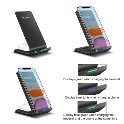 15W - 2 in 1 - Qi Wireless Charger - Samsung S10 - S20Chargers