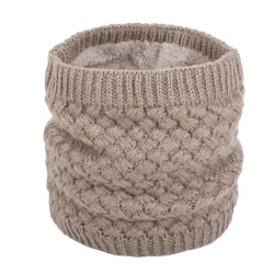 Warm round knitted scarf - unisexScarves