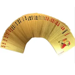 Plastic poker playing cards - 24K gold - dollars designPuzzles & Games