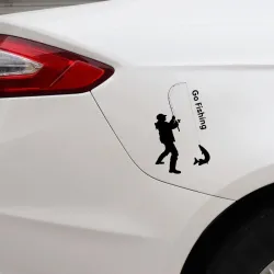 Go Fishing - car sticker - 9.2 * 15.2cmStickers