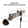 Wired in-ear headphones with microphone - dual drive bass - headsetEar- & Headphones