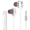 Wired in-ear headphones with microphone - dual drive bass - headsetEar- & Headphones