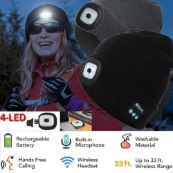 Bluetooth 5.0 - wireless smart hat - headphones - headset with 4 LedsEar- & Headphones