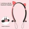 Bluetooth - wireless headset - microphone - in-ear headphones - Led luminous cat earsEar- & Headphones