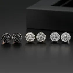 Elegant - small round crystal stud earringsEarrings