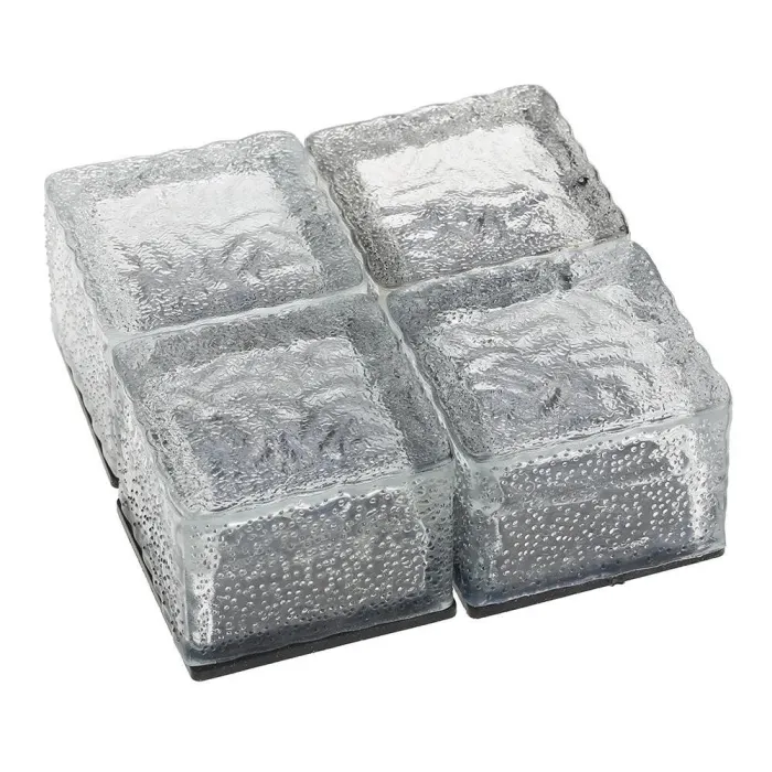 Glass stone - ice cube - crystal garden light - night lamp - solar - 4 piecesSolar lighting
