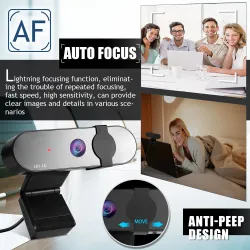 HD 4K 2K Web camera - 1080P - PC - computer - autofocus - USB - microphoneVideo