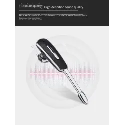 Mini - Bluetooth ear-hook - handsfree - leather earphone with microphone - noise cancellingEar- & Headphones