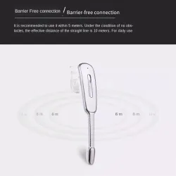 Mini - Bluetooth ear-hook - handsfree - leather earphone with microphone - noise cancellingEar- & Headphones