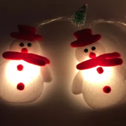 String with snowmans - LED Christmas tree decorative lightsChristmas