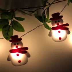 String with snowmans - LED Christmas tree decorative lightsChristmas