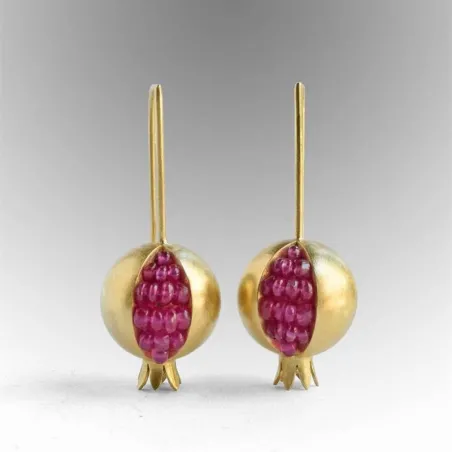 Gold / silver pomegranate - elegant earringsEarrings