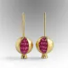 Gold / silver pomegranate - elegant earringsEarrings