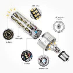 LED bulb - super bright - E27 - E40 - 25W - 35W - 50W - 100W - 120W - 150W - 200WE27