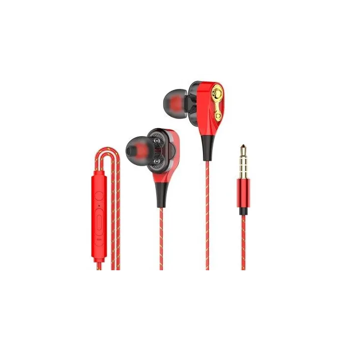 Wired earphones - earpods - high bass - dual drive - with microphone - 3.5mmEar- & Headphones
