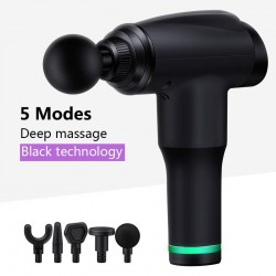 Massage gun - deep muscle relaxation - pain relief - 5 heads body massager with storage bag