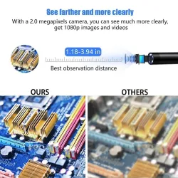 8.0mm - USB endoscope camera - 1080P HD - 8 LED - waterproof cable - for Android / PCCamera