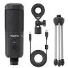 AU-PM461TR - USB microphone condenser - recording - online teaching - meetings - live streaming - gaming - with tripod standM...