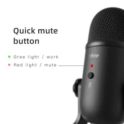 K678 - USB professional microphone - recording - streaming - gaming - for PC / Mac / PS4Microphones