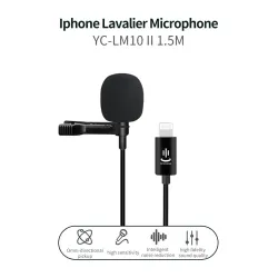 YC-LM10 II - 1.5m - 3m - 6m - professional microphone Lavalier - cable for iPhoneMicrophones