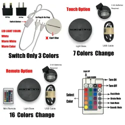 3D spiral bulb - touch control - RGB - LED - USB - night lampLights & lighting