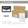 LED solar light - outdoor - motion sensor - wall - waterproof - 34 LEDSSolar lighting