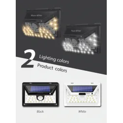 LED solar light - outdoor - motion sensor - wall - waterproof - 34 LEDSSolar lighting