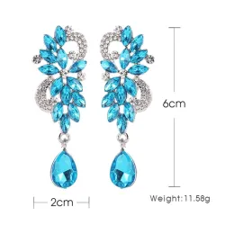 Crystal flowers - luxurious drop earringsEarrings