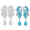 Crystal flowers - luxurious drop earringsEarrings