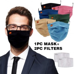 Reusable face mask - with 2 filters - washable - breathable