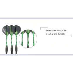 Professional green darts - steel tips - aluminum - 3 piecesPuzzles & Games