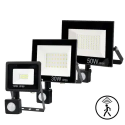 LED flood light - outdoor reflector - PIR motion sensor - waterproof - 10W - 20W - 30W - 50W - 100WFloodlights