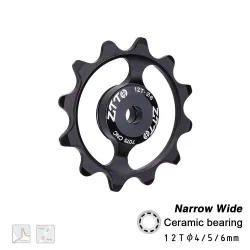 Ceramic bearing - bicycle derailleur - 12T - 4mm - 5mm - 6mmBicycle