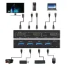 KVM 4K switch splitter - HDMI - USB - shared monitor - with 2 portsSplitters