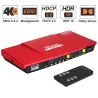 HDMI switch - 4 in 1 out - with S/PDIF & L/R audio output - HDTV 4K 60Hz 4:4:4 - IR remote controlHDMI switchers