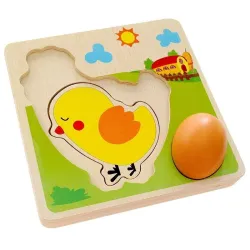 3D wooden puzzle - multilayer jigsaw - hen laying eggs - chicken growth - educational toysWooden