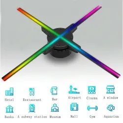 3D hologram projector - display - fan blades - 576 LED - WiFi / PC control - 56 cmStage & events lighting