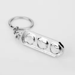 Crystal traffic lights - metal keychainKeyrings